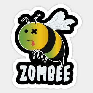 Funny Bee Puns ~ Zombee Sticker